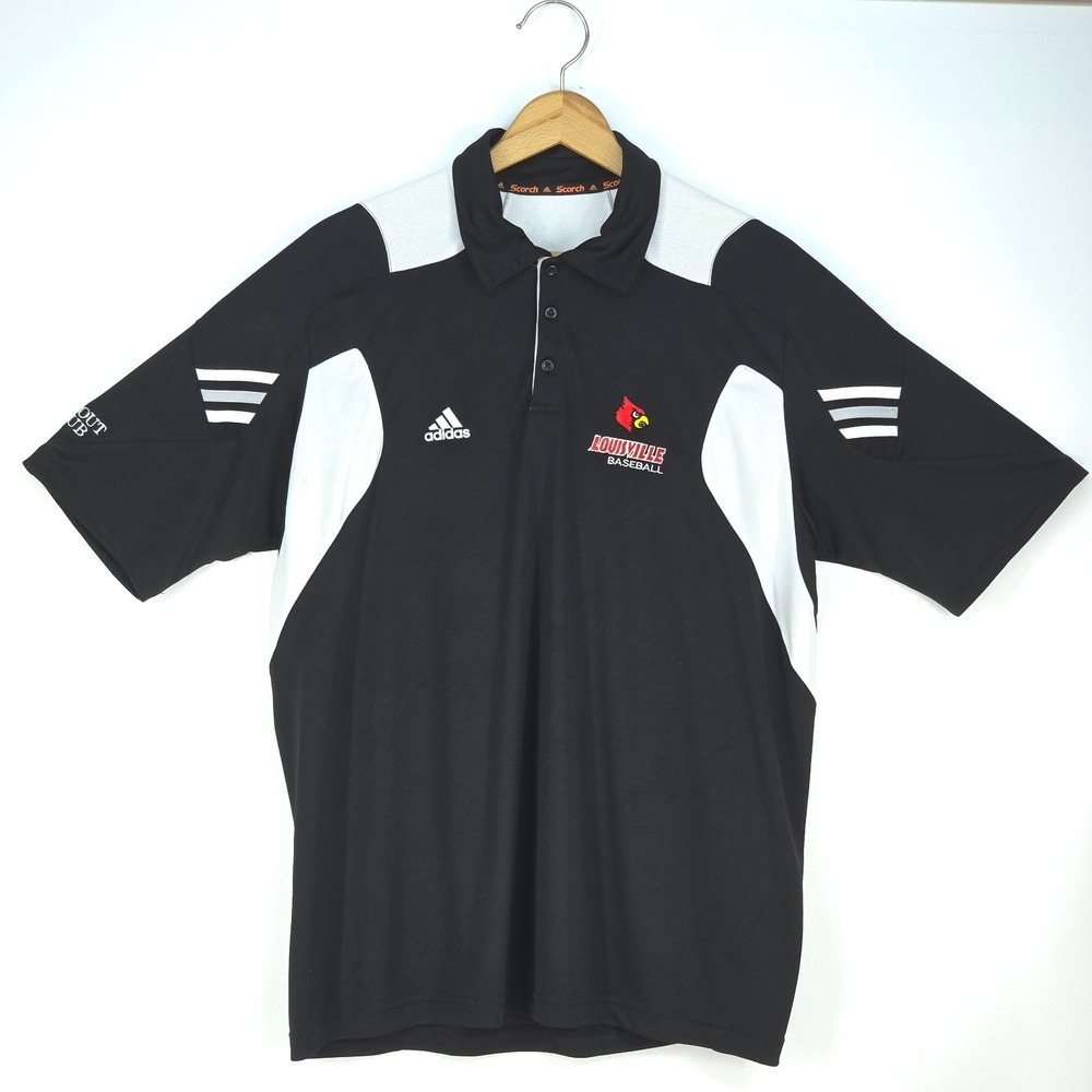 Adidas Louisville Cardinals Polo Mens XL ClimaCOOL Booster Exclusive Dugout Club